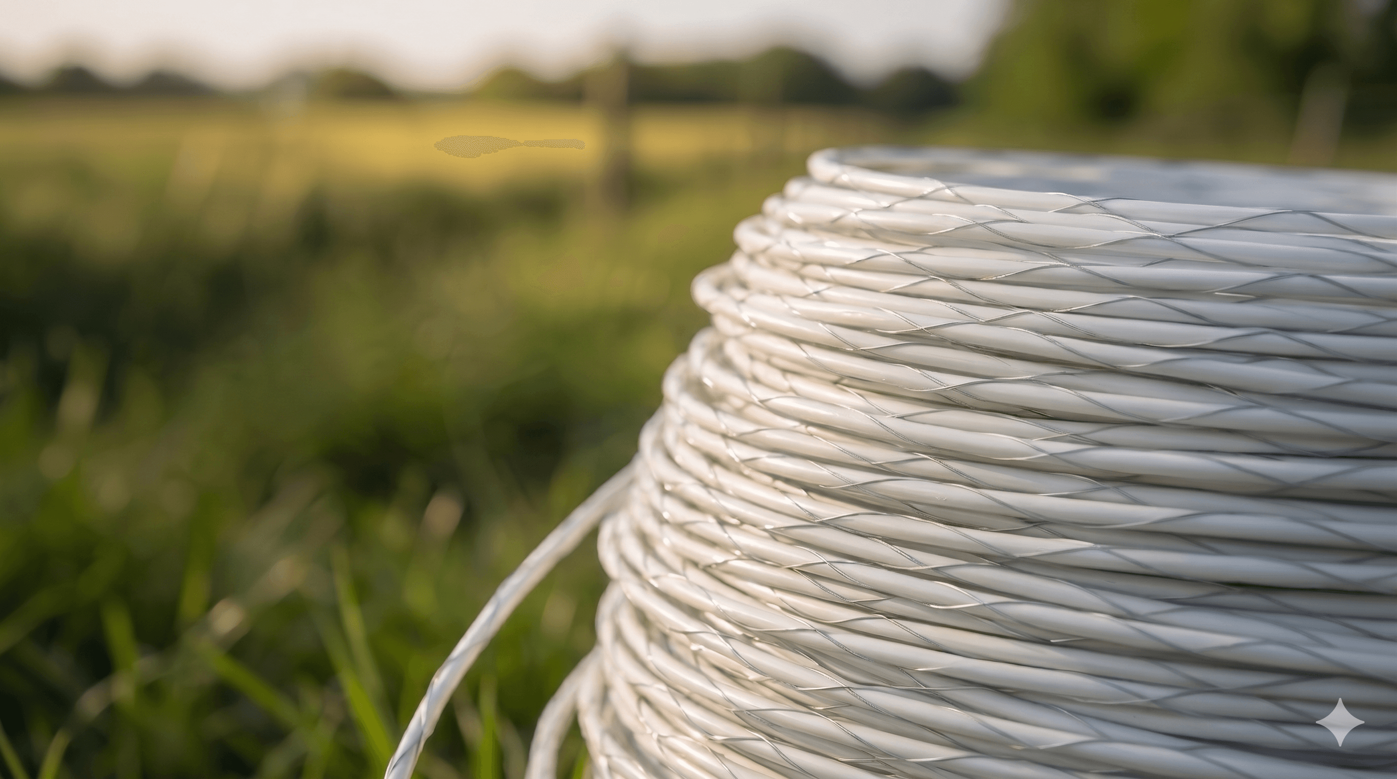 Pferd an Weidezaun mit Bayco Seil